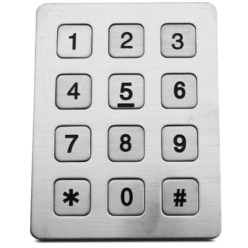 the stainless steel phone keypad